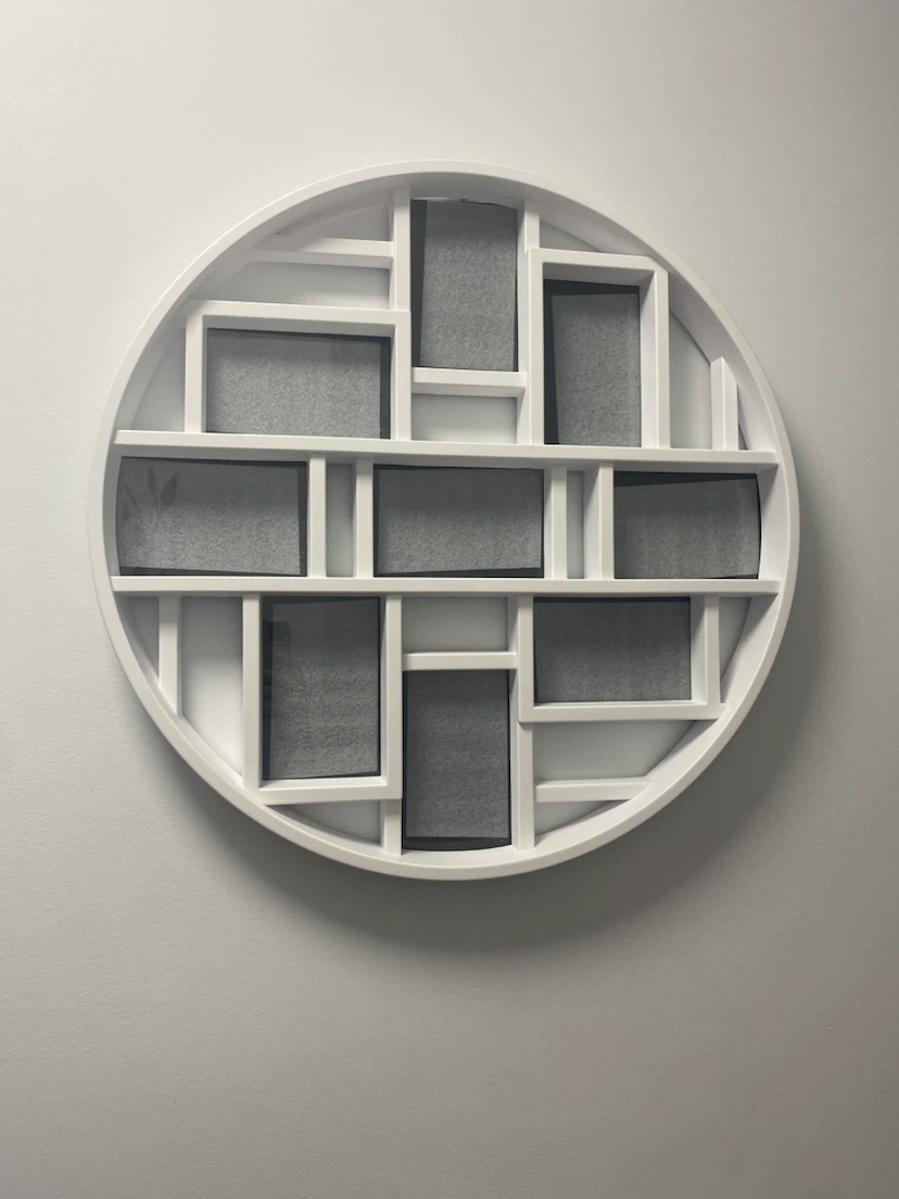 White Circular Multi-Photo Frame