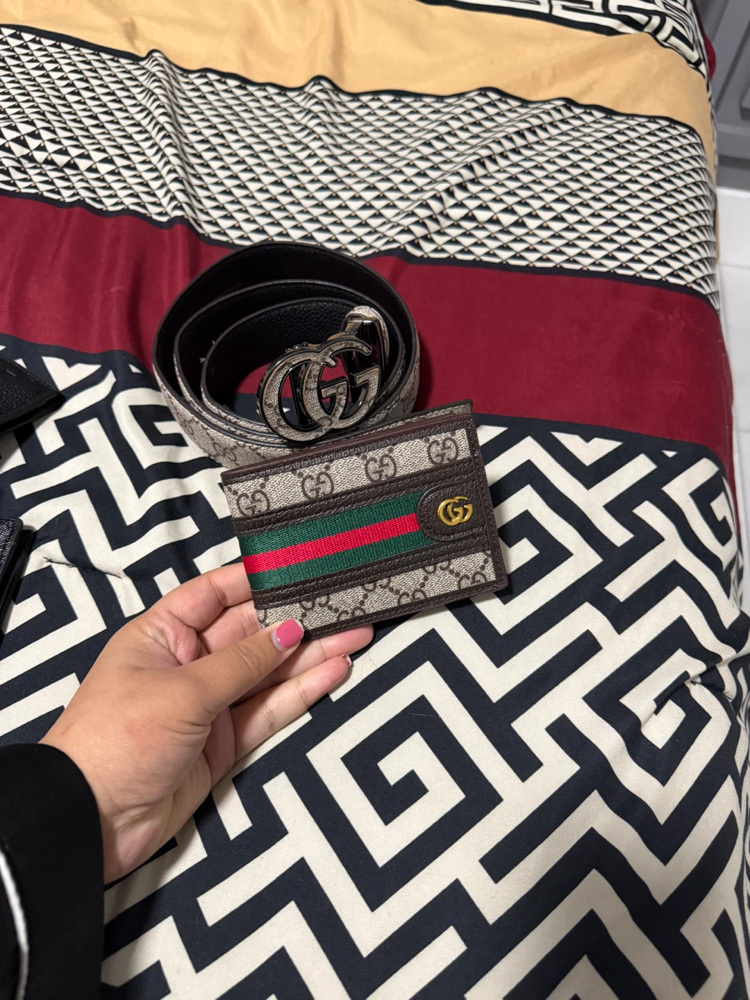 Gucci Belt and Card Holder Set