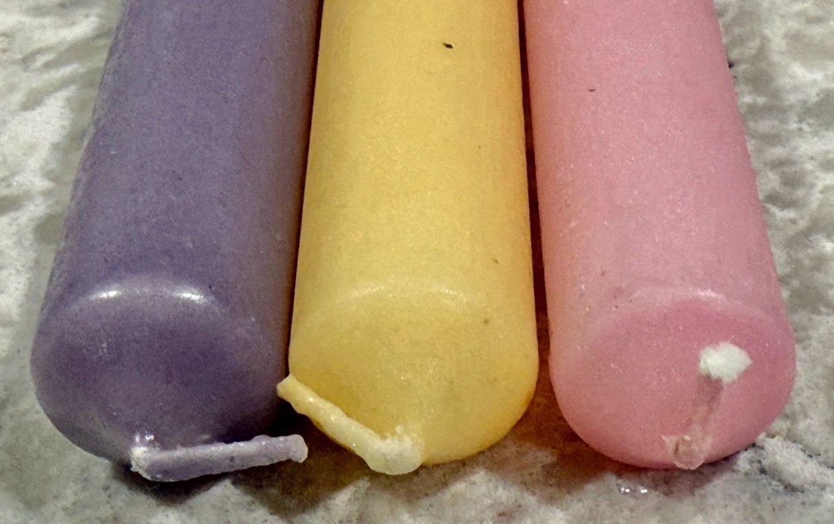 Set of 3 Coloured Taper Candles - photo 2