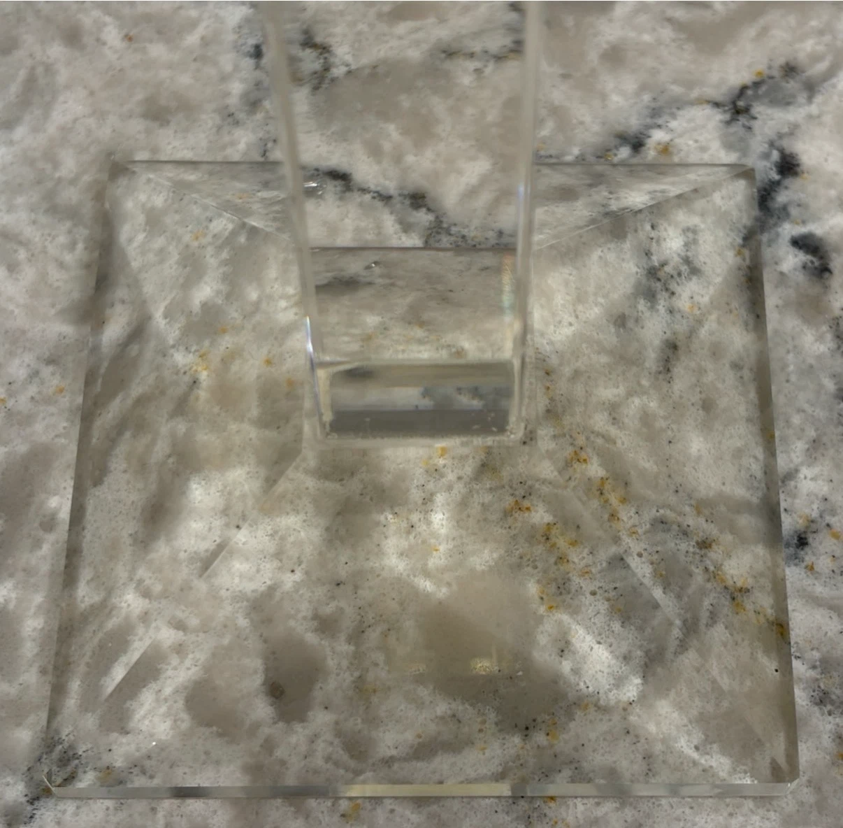 Tall Crystal Candlestick Holder – Modern Geometric Pedestal - photo 4