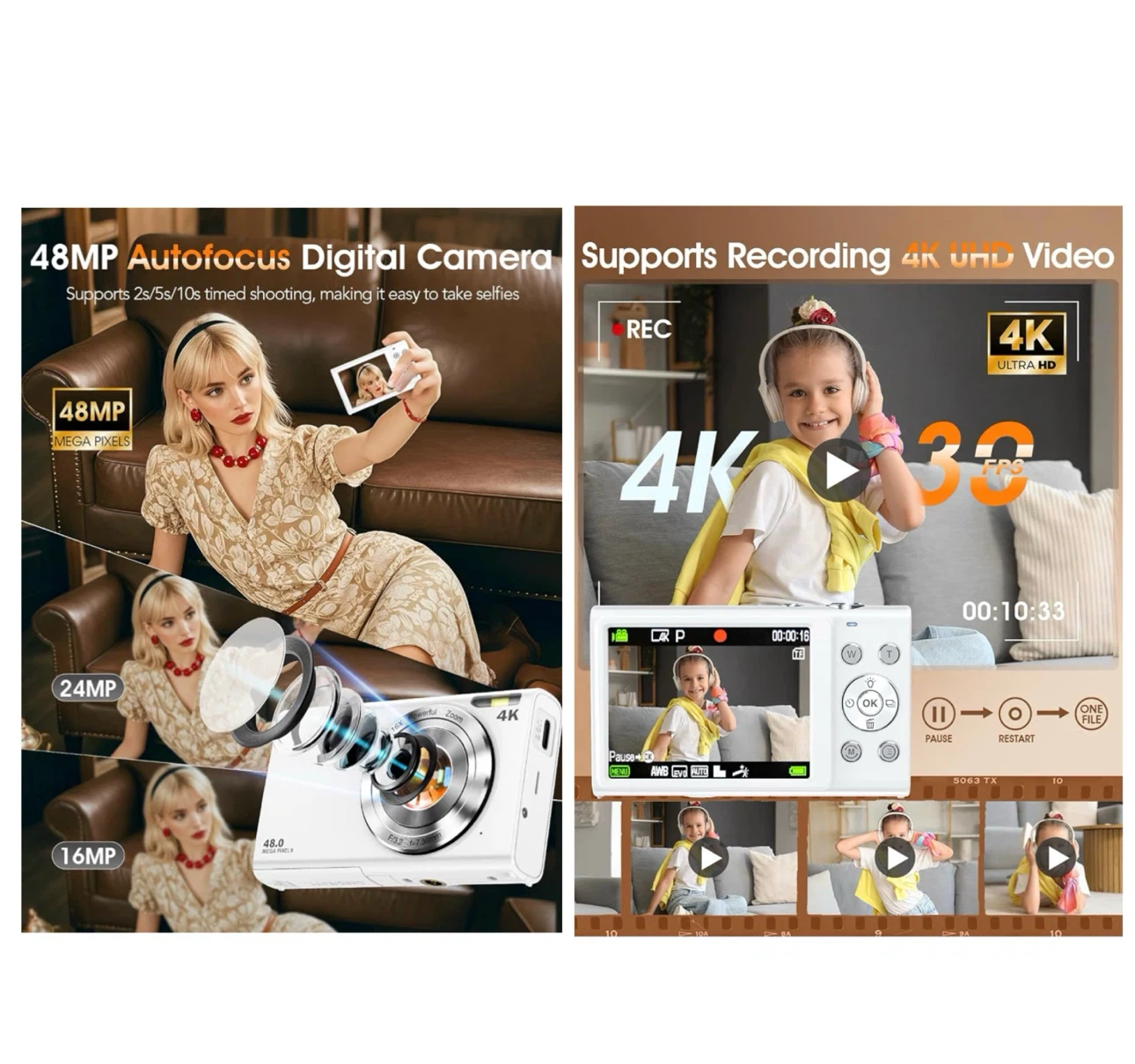 Brand new Digital Camera,Autofocus 4K 48MP - photo 4