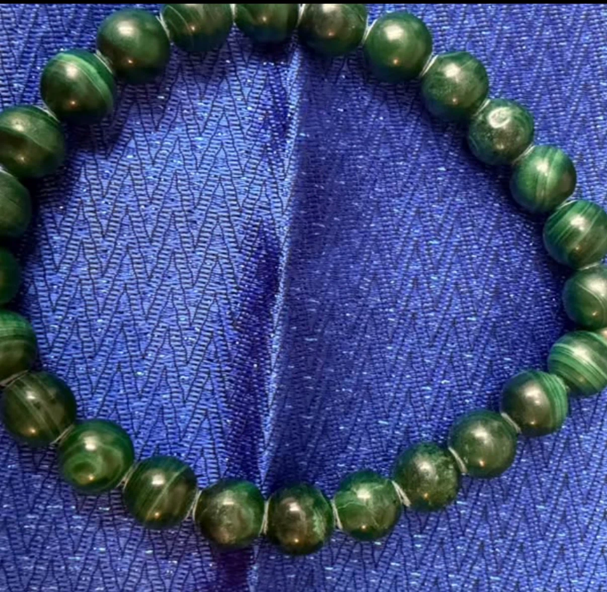 Malachite  Gorgeous Green Beaded Bracelet