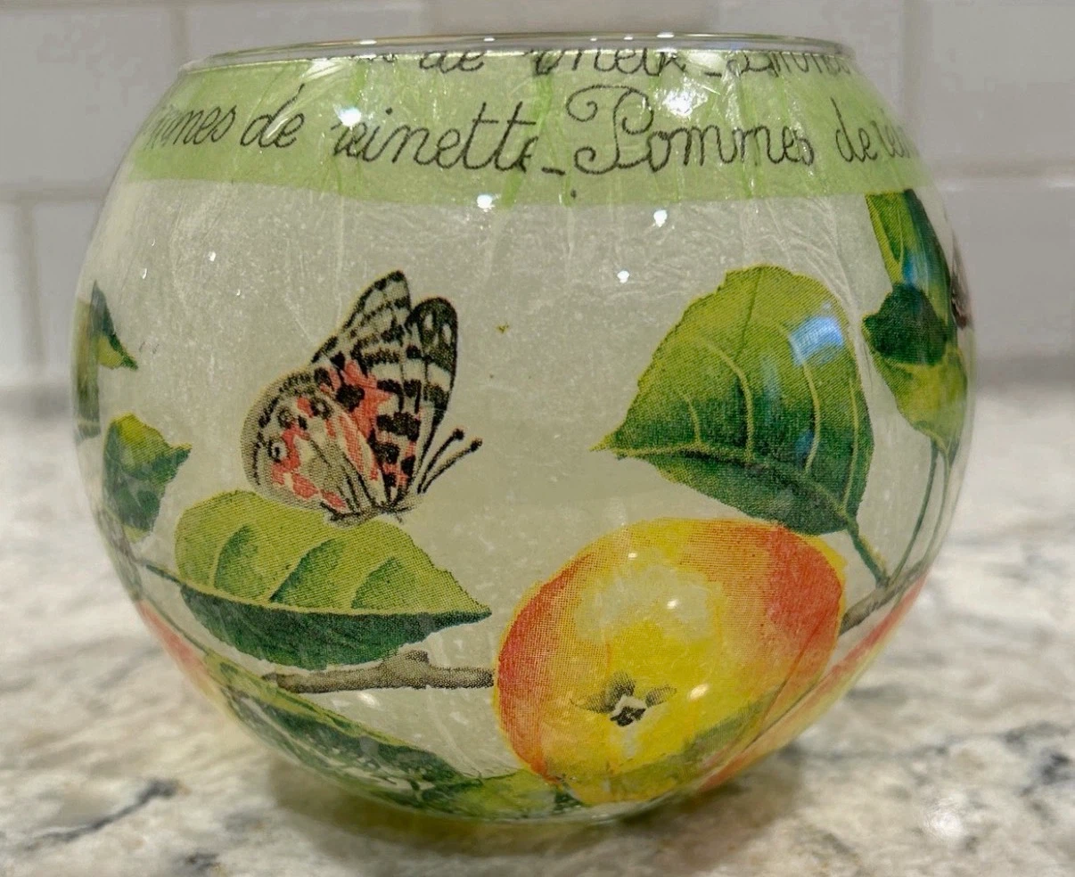 Romance Lights Glass Apple Votive Candle Holder