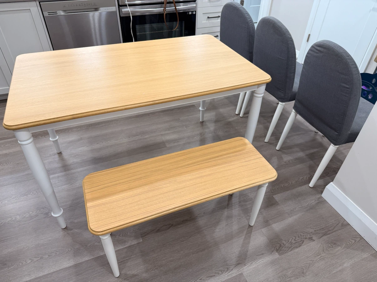 Dining Table Set with 4 Chairs and Bench - photo 2