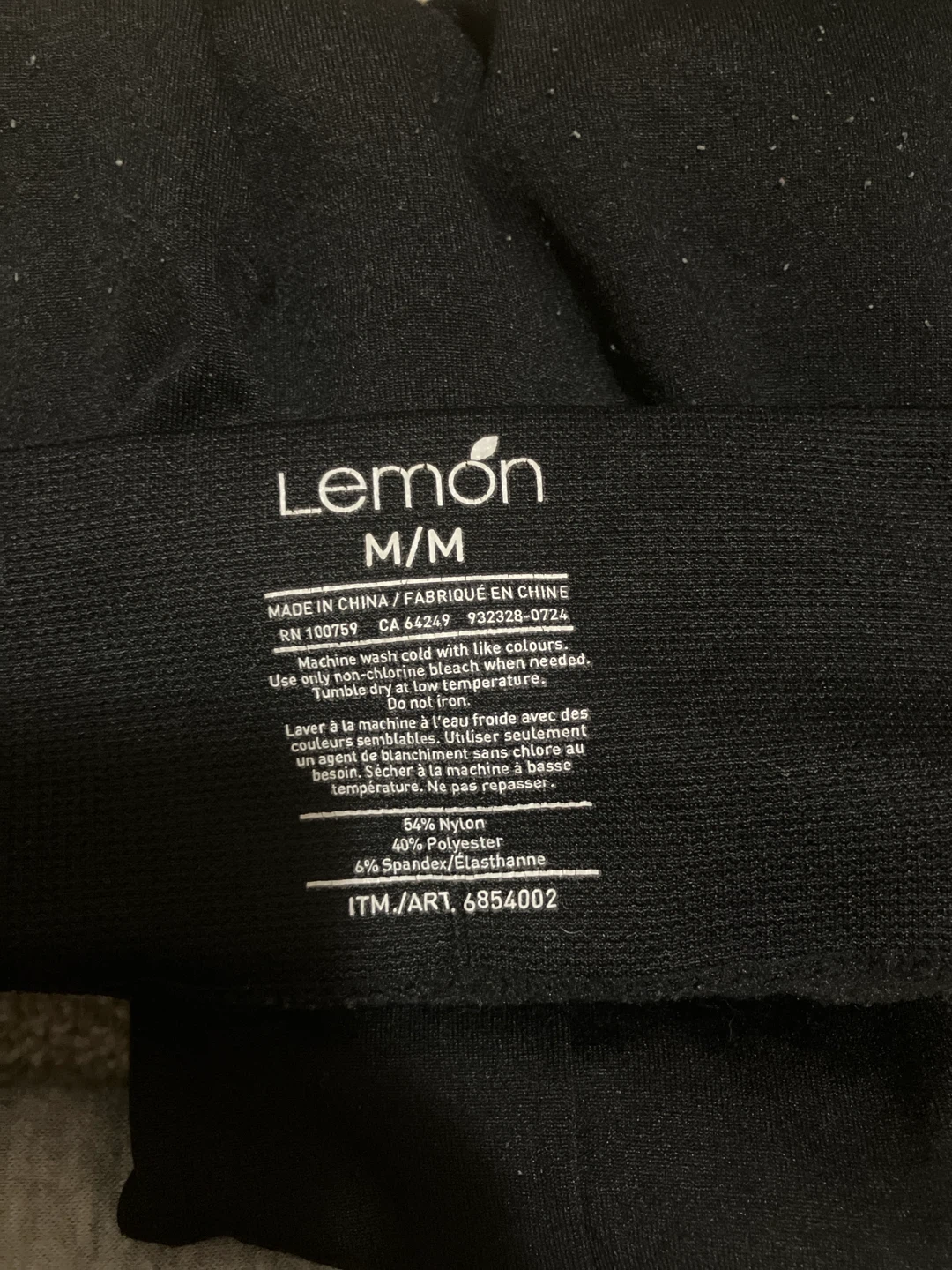 Lemon Black Leggings M/M - photo 2