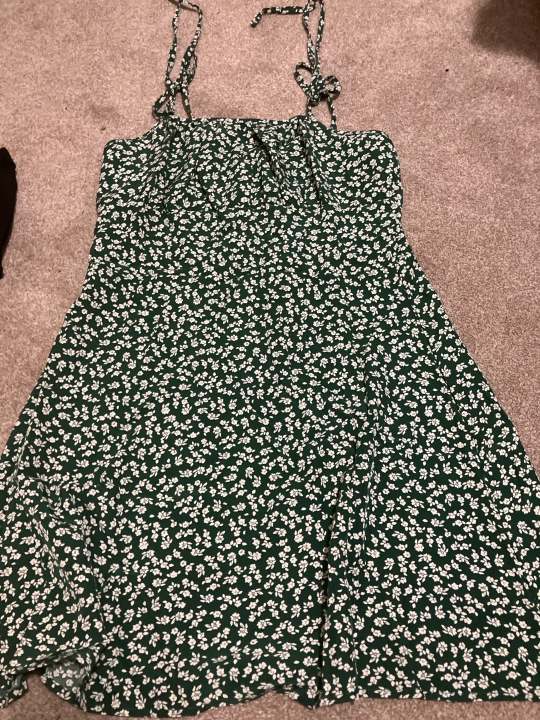 Green Floral Print Sundress