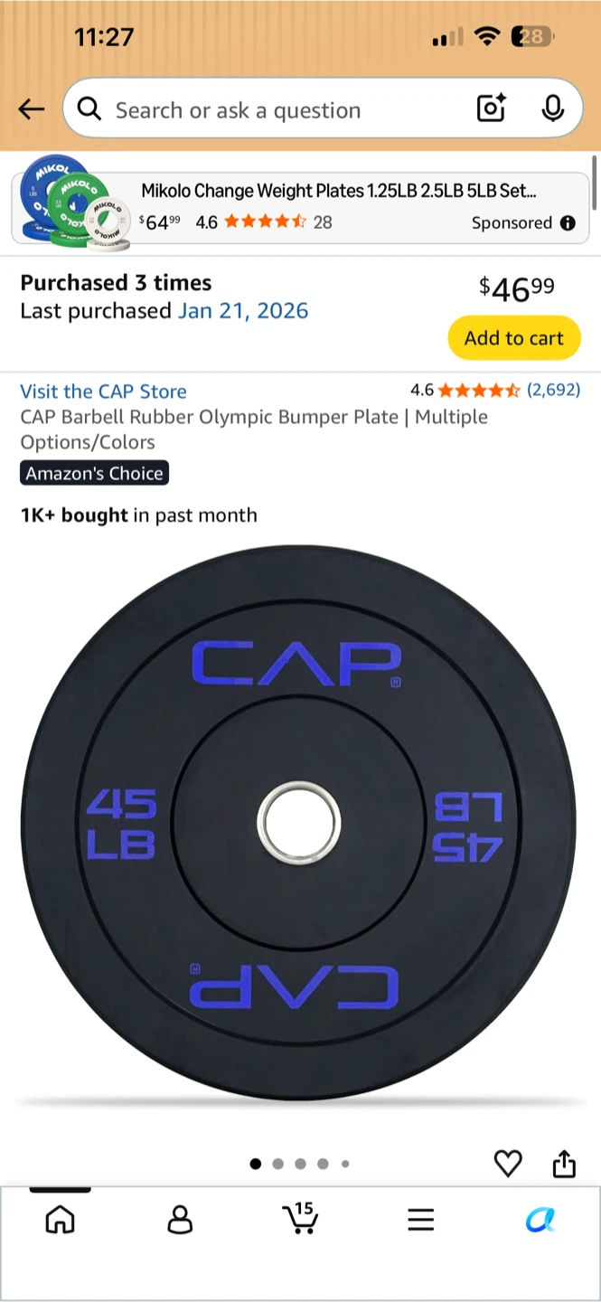 CAP 45 lb Weight Plate
