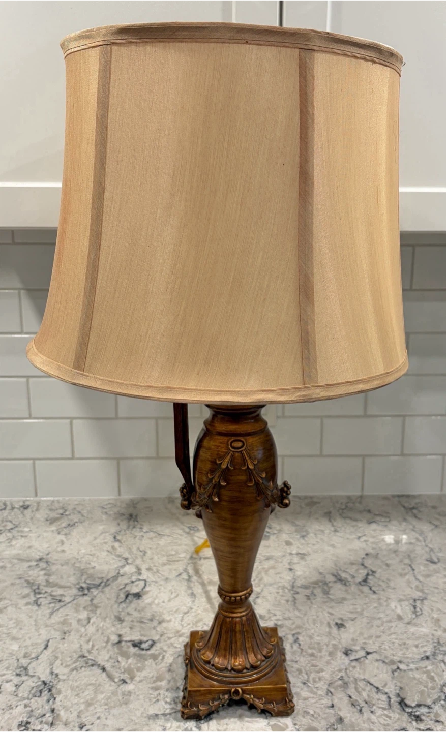 Traditional Urn Style Table Lamp w/ Large Empire Shade