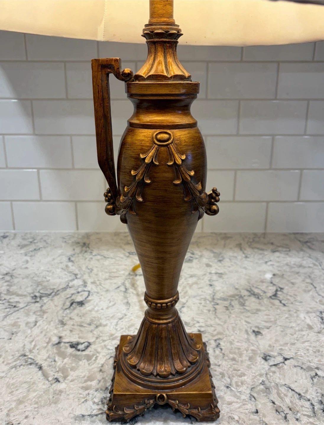 Traditional Urn Style Table Lamp w/ Large Empire Shade - photo 3