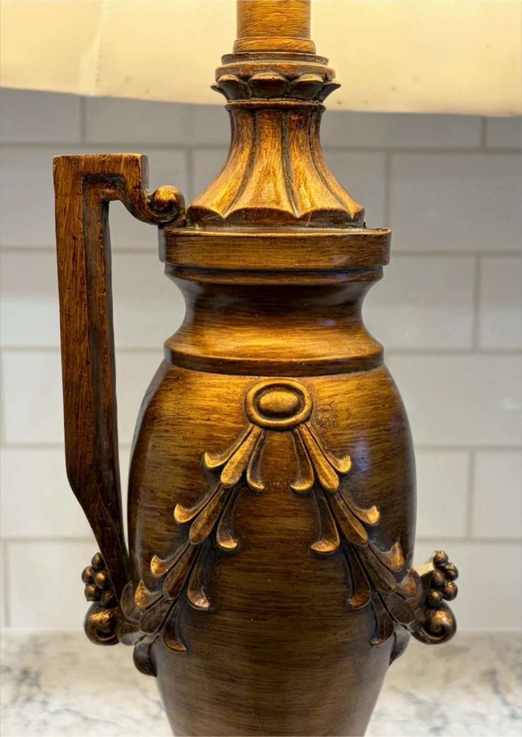 Traditional Urn Style Table Lamp w/ Large Empire Shade - photo 4