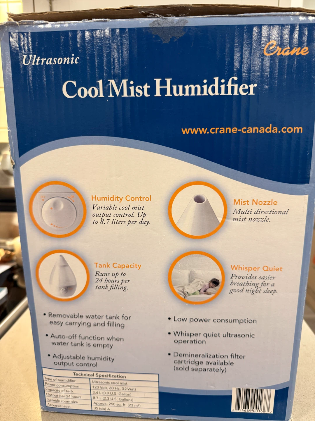 Crane Ultrasonic Cool Mist Humidifier - photo 2