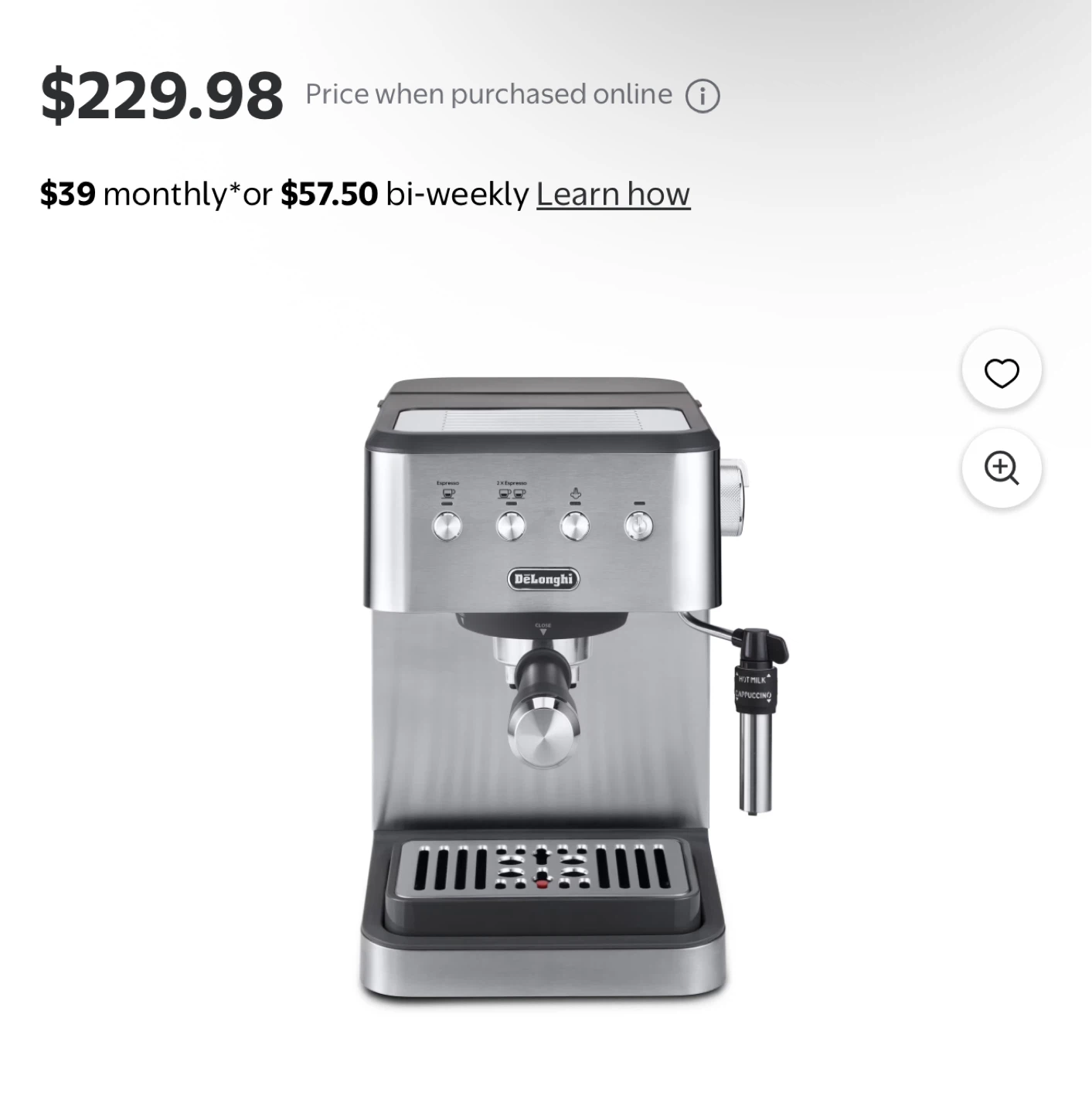 DeLonghi Classic Espresso and Cappuccino Maker