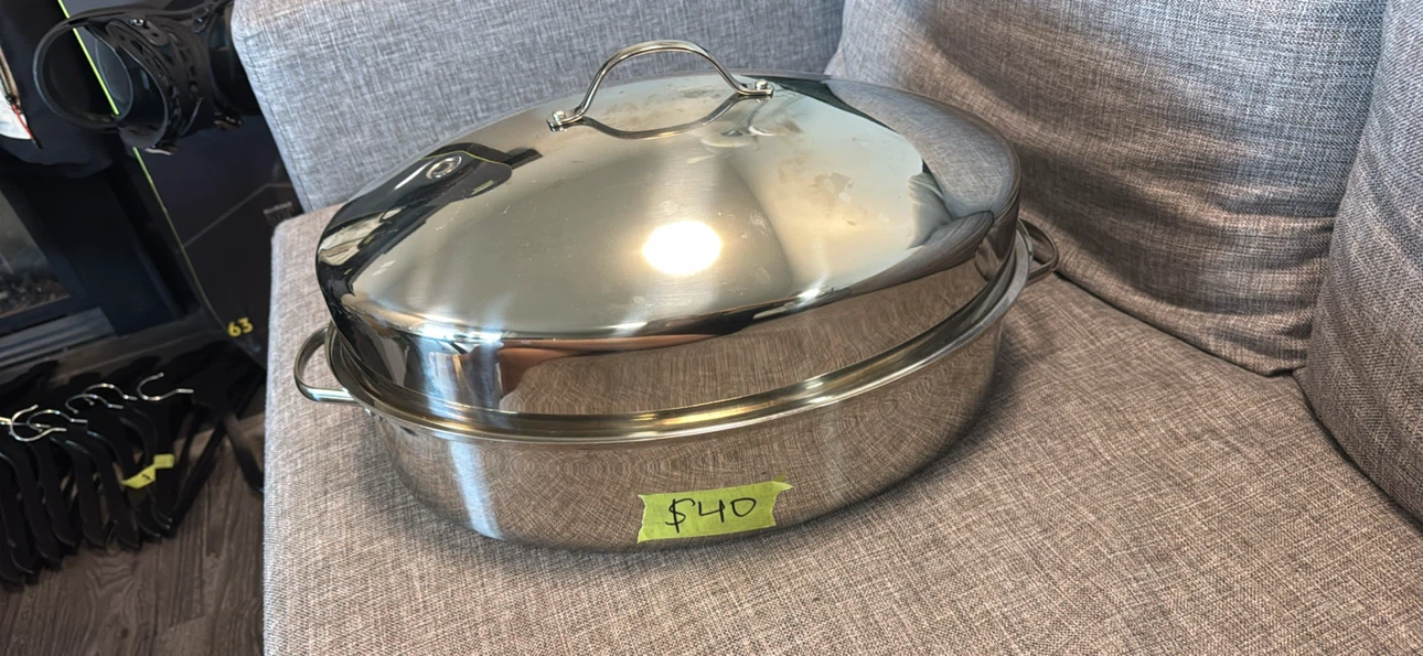 Stainless Steel Roasting Pan with Rack - photo 2