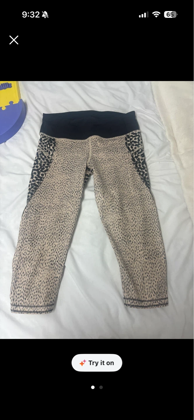 Lululemon Athletic Capris Leopard Print