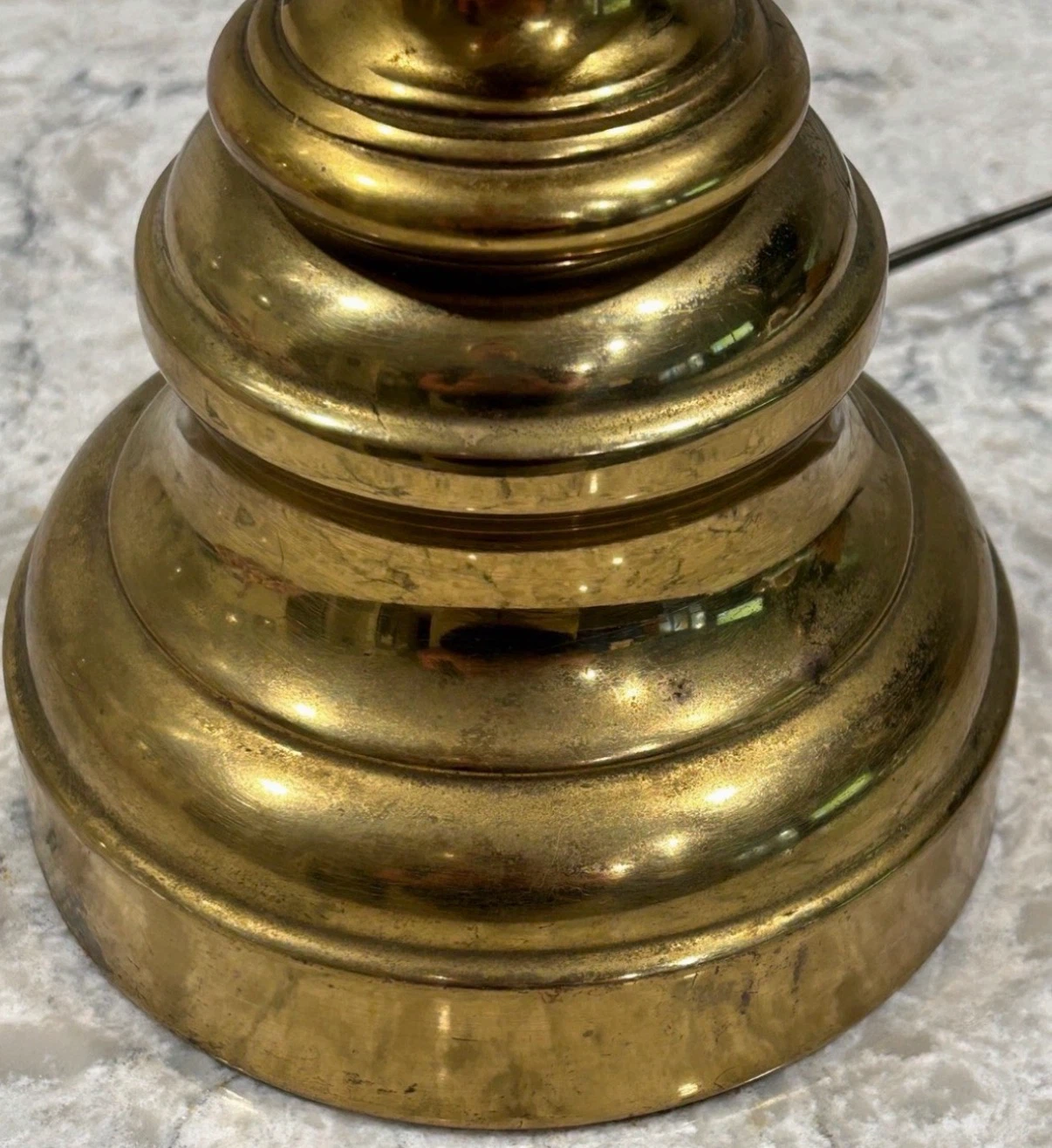 Vintage Brass Table Lamp Candlestick Style (No Shade) - photo 3