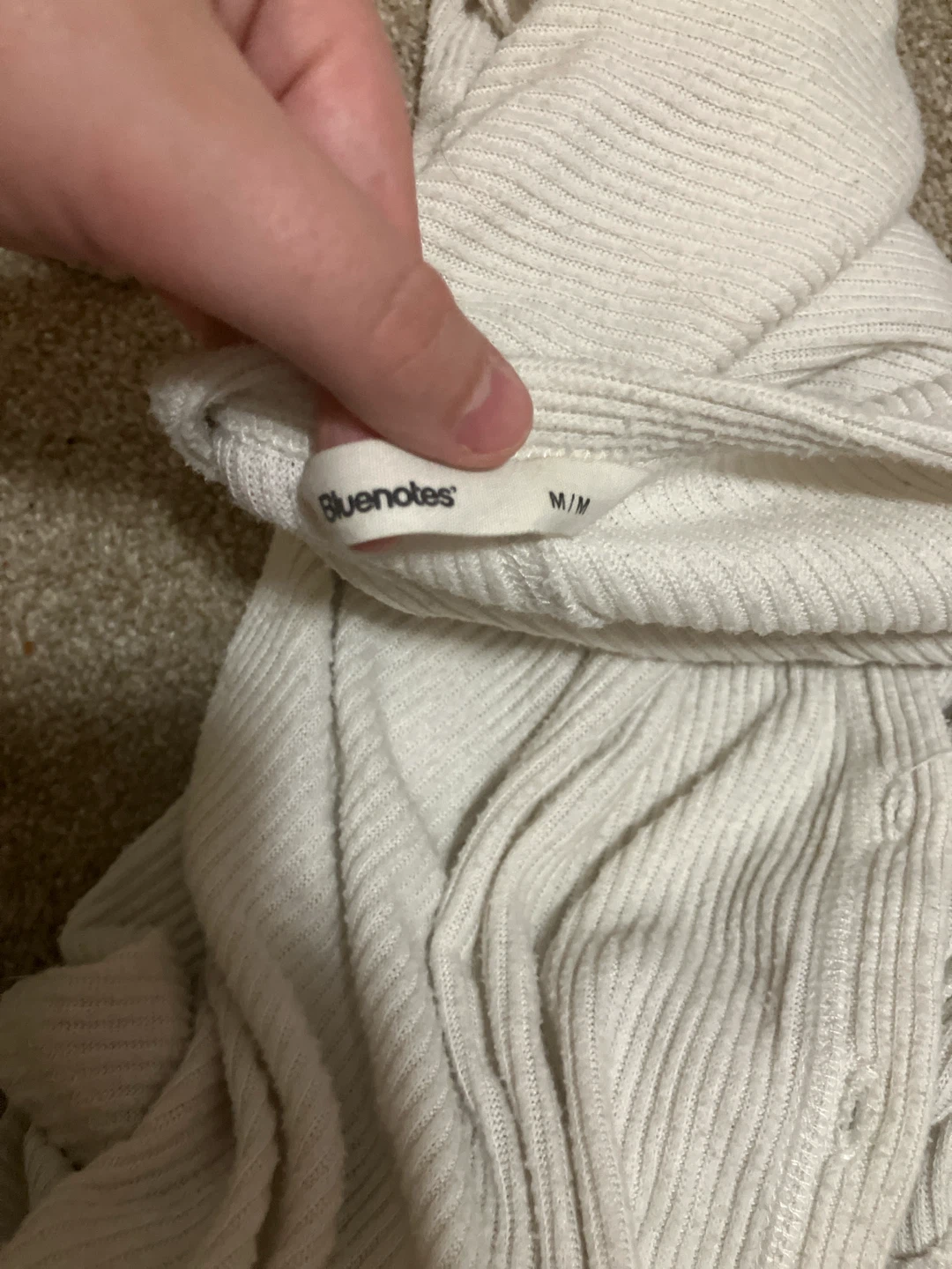 Bluenotes Cream Ribbed Cardigan M/M - photo 2