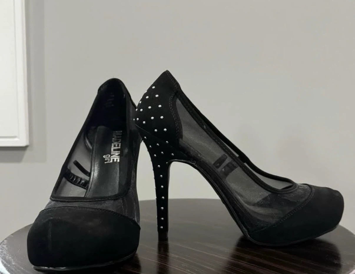 Black Studded Heels