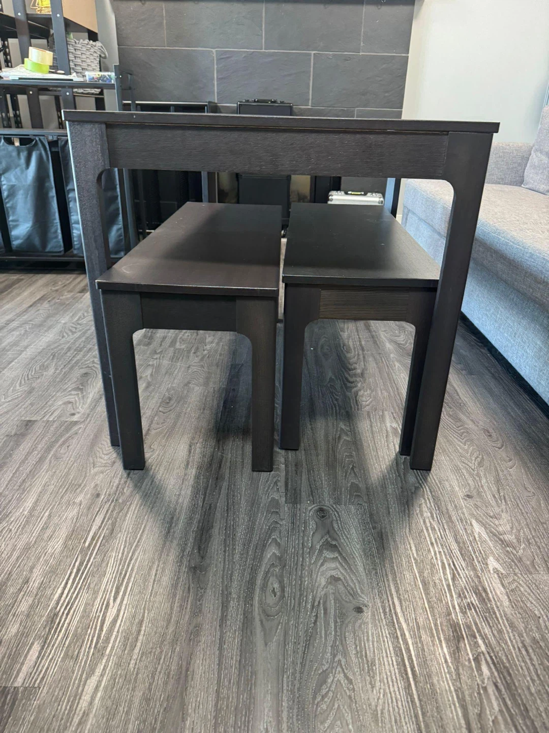 Expandable Dining Table with 2 Benches - photo 2