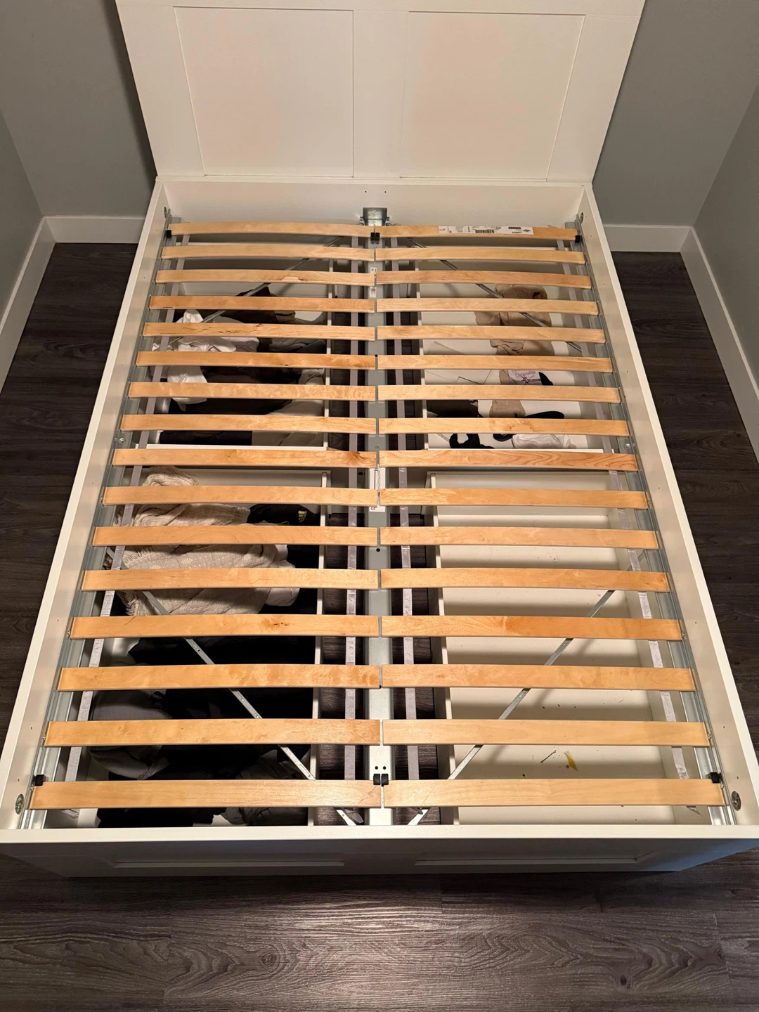 White Queen Storage Bed Frame