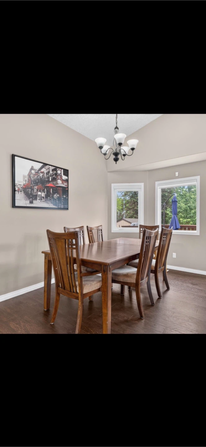 Wooden Dining Set with 6 Chairs