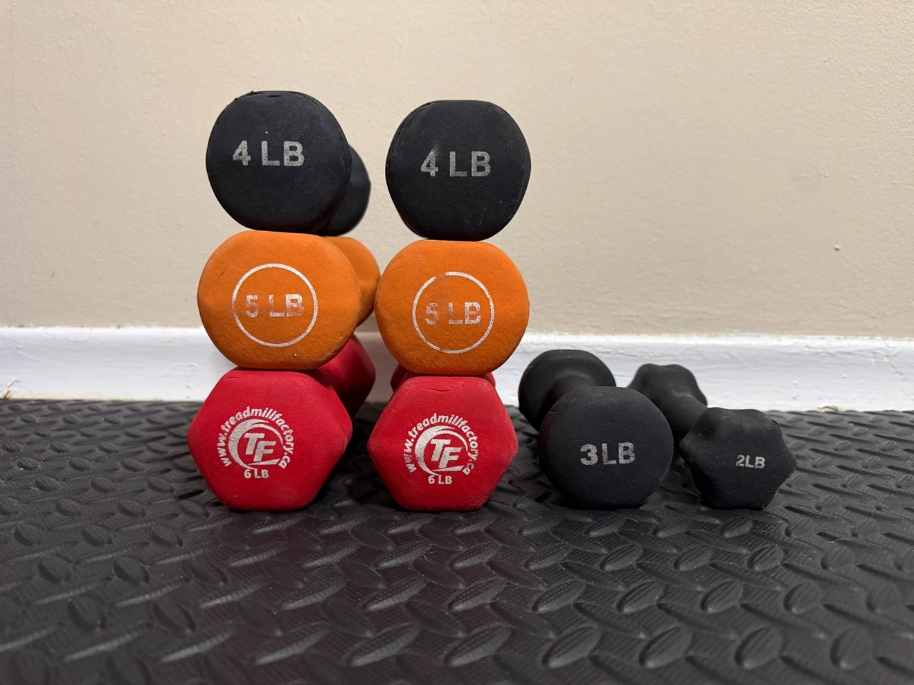 Treadmill Factory Dumbbell Set - 6lb, 5lb, 4lb, 3lb, 2lb - photo 2