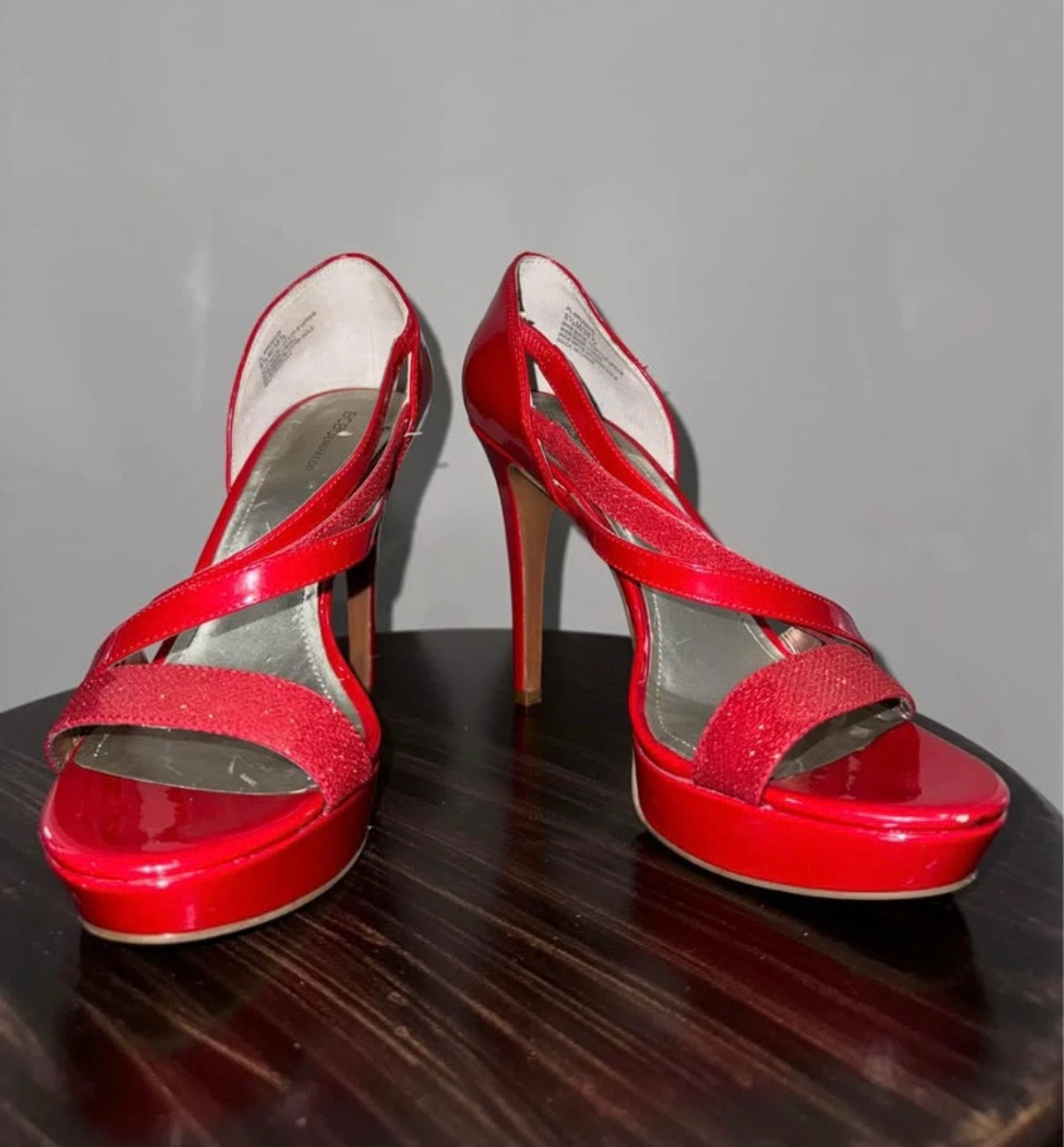 Red Heels with Glitter Straps - photo 2