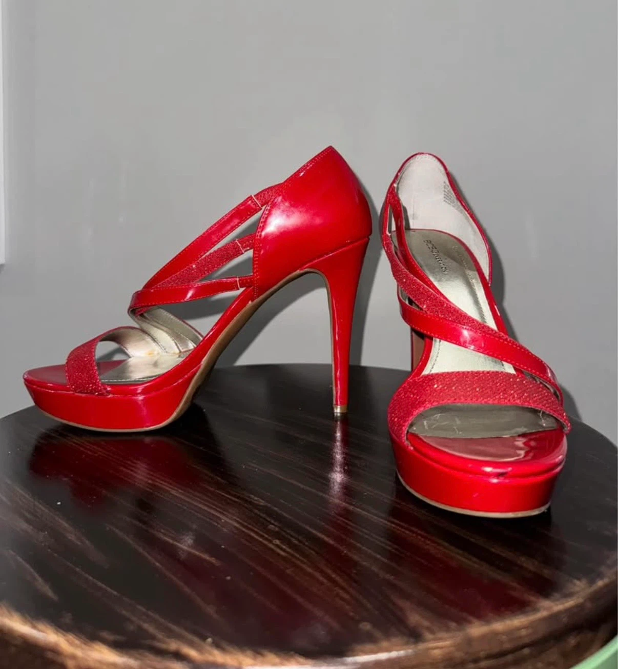 Red Heels with Glitter Straps - photo 3