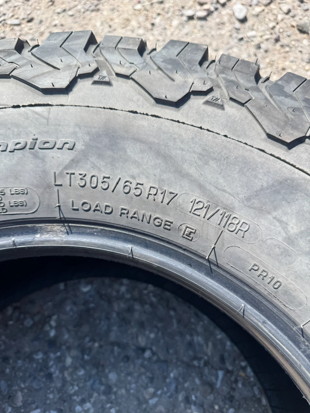 BFGoodrich All-Terrain LT305/65R17 Tires - photo 2