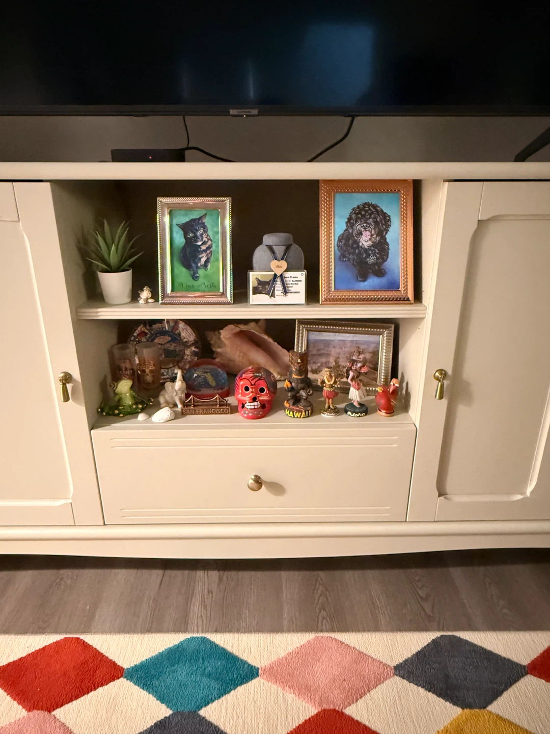 Cream Media Console - photo 2