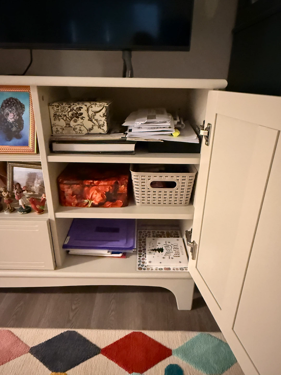 Cream Media Console - photo 4