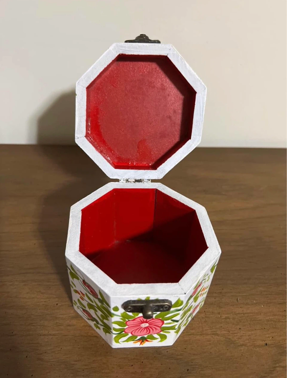 New-Hand-Painted Octagonal Trinket Box - photo 2