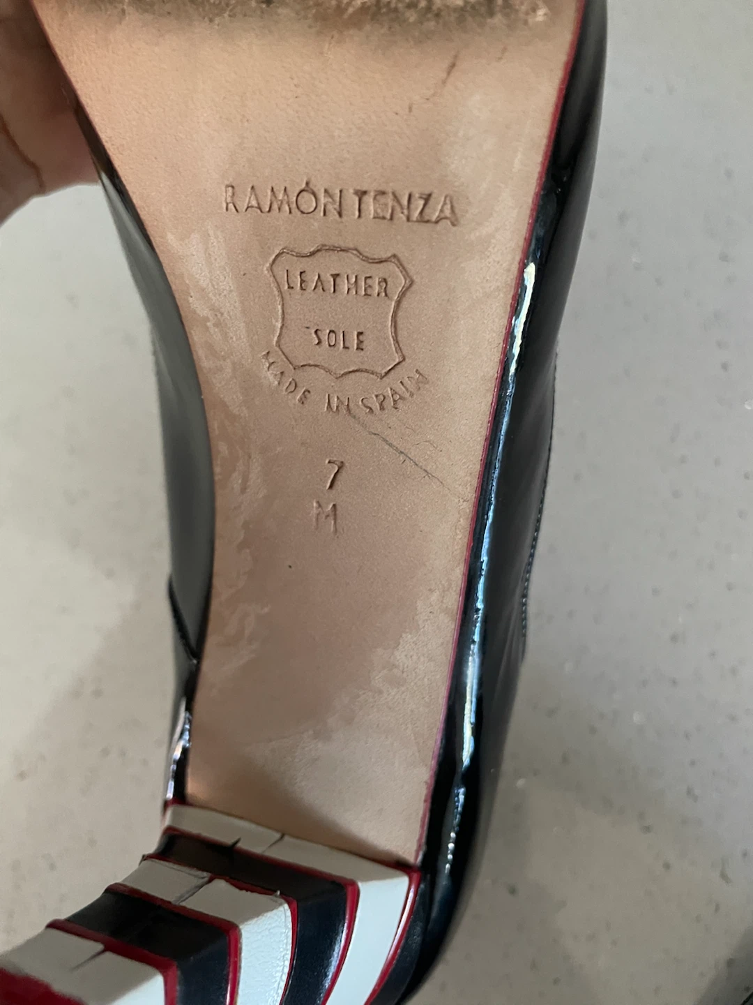 Ramon Tenza Black Patent Peep Toe Heels - photo 4