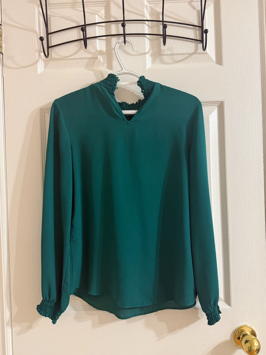 Aritzia Babaton Deep Forest Green Blouse Top
