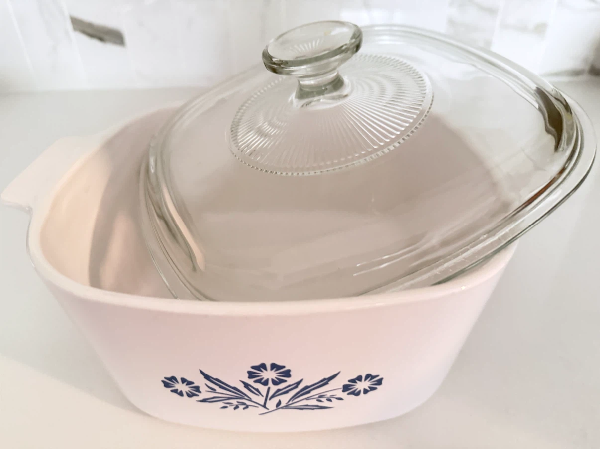 CorningWare Blue Cornflower Casserole Dish with Lid