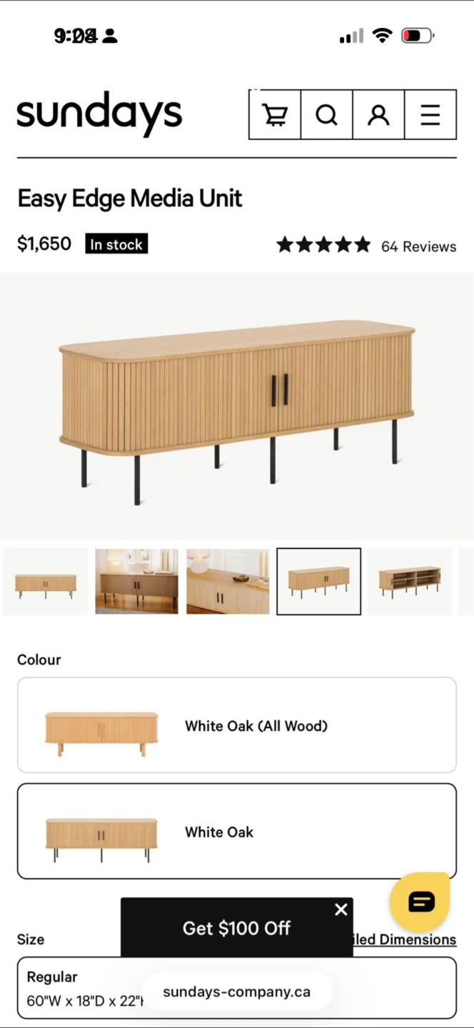 Sundays Easy Edge Media Unit