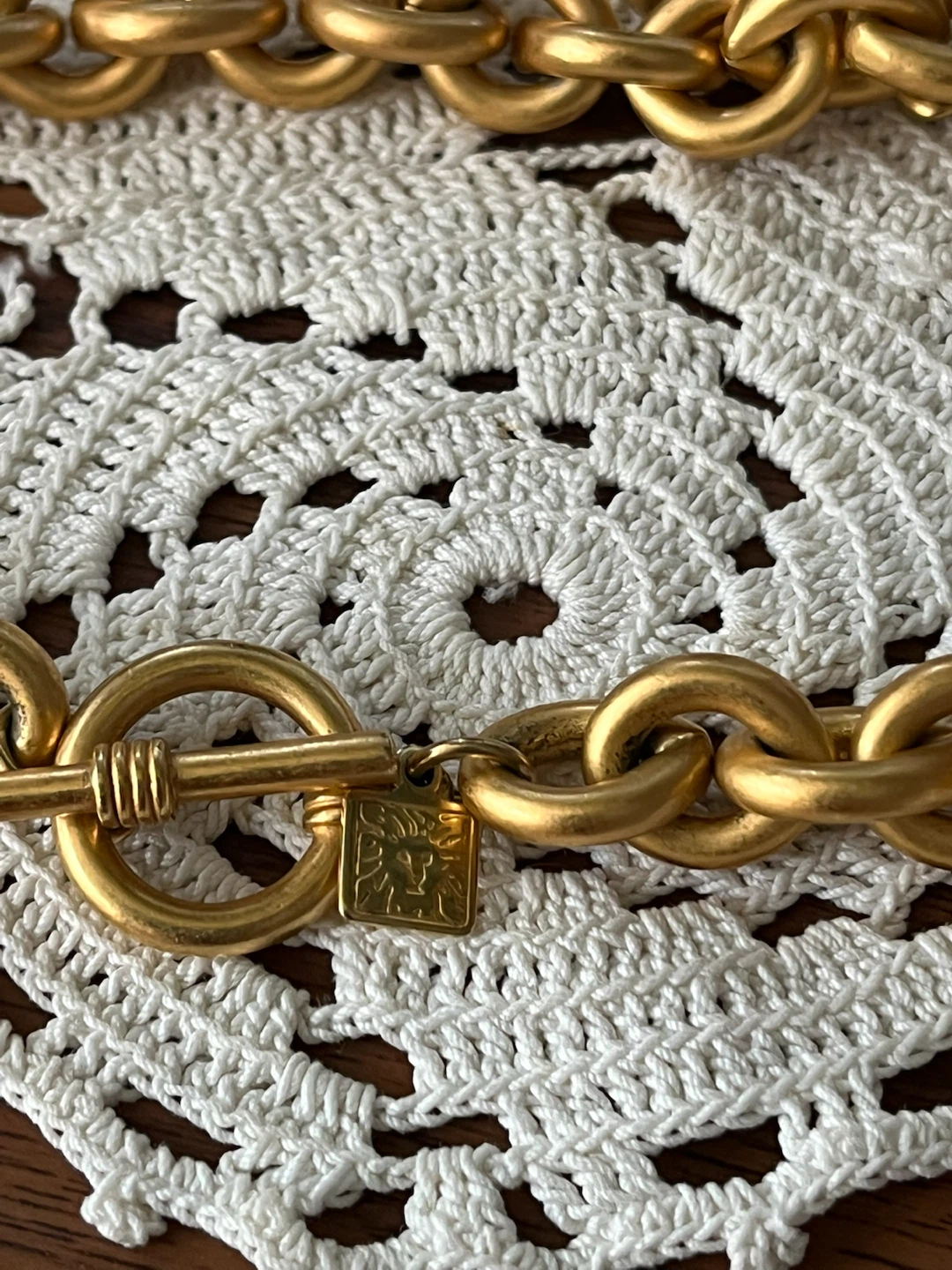 Vintage Anne Klein Gold Tone Statement Necklace - photo 3