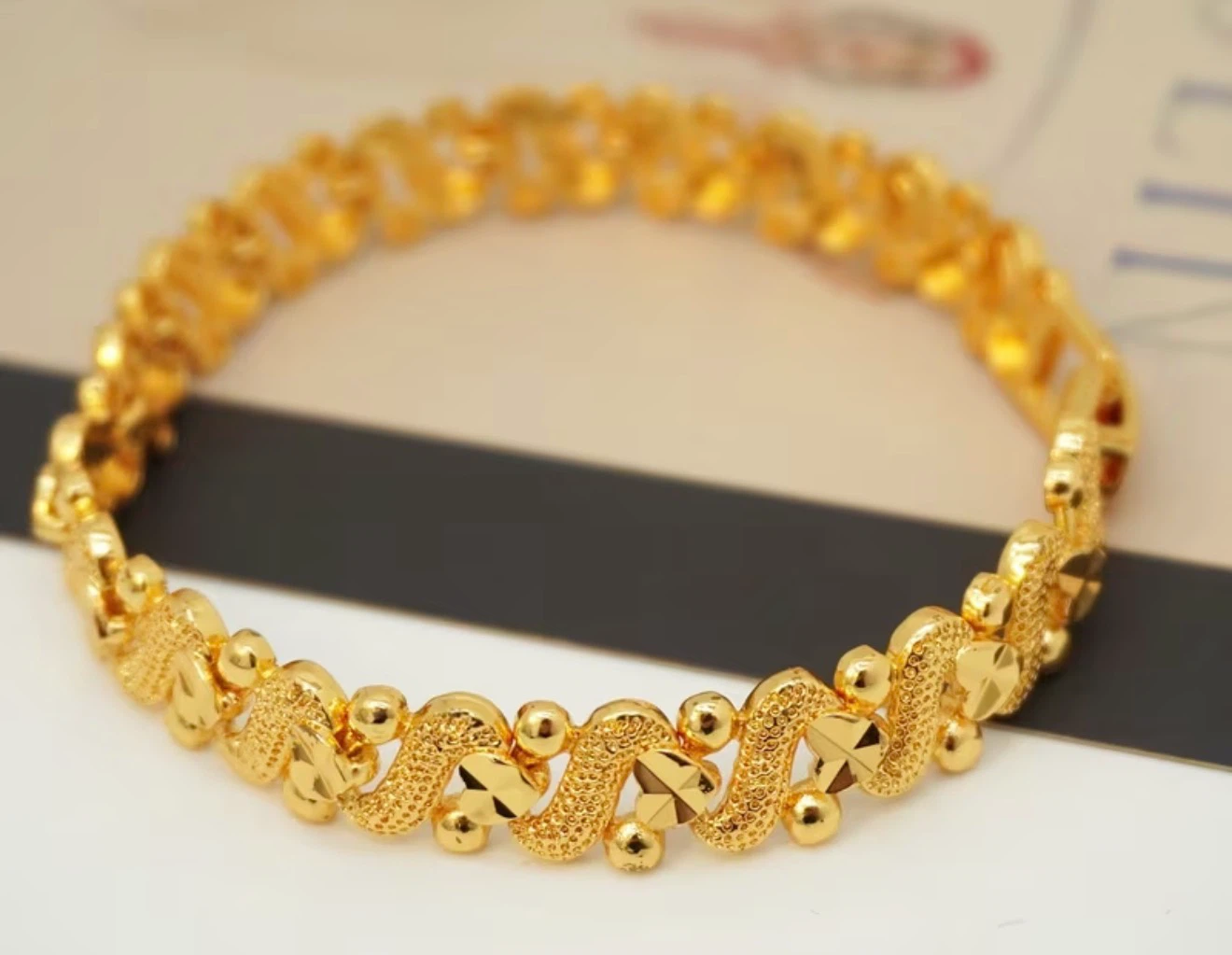 24K Plated Gold Tone Bracelet - photo 2