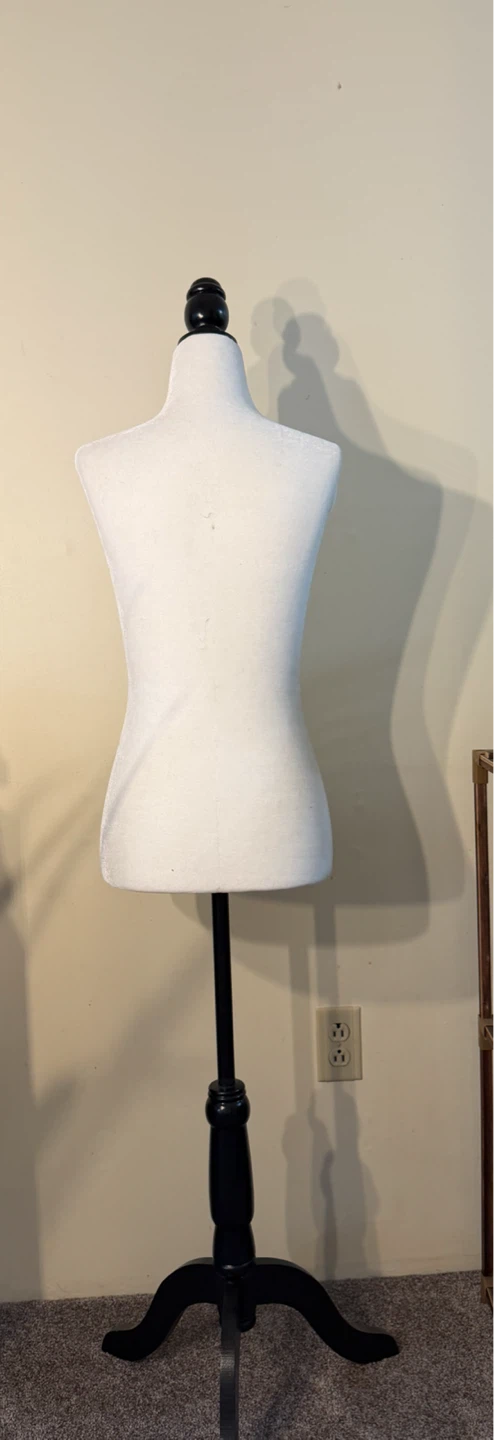 White Fabric Dress Form Mannequin with Stand - photo 2
