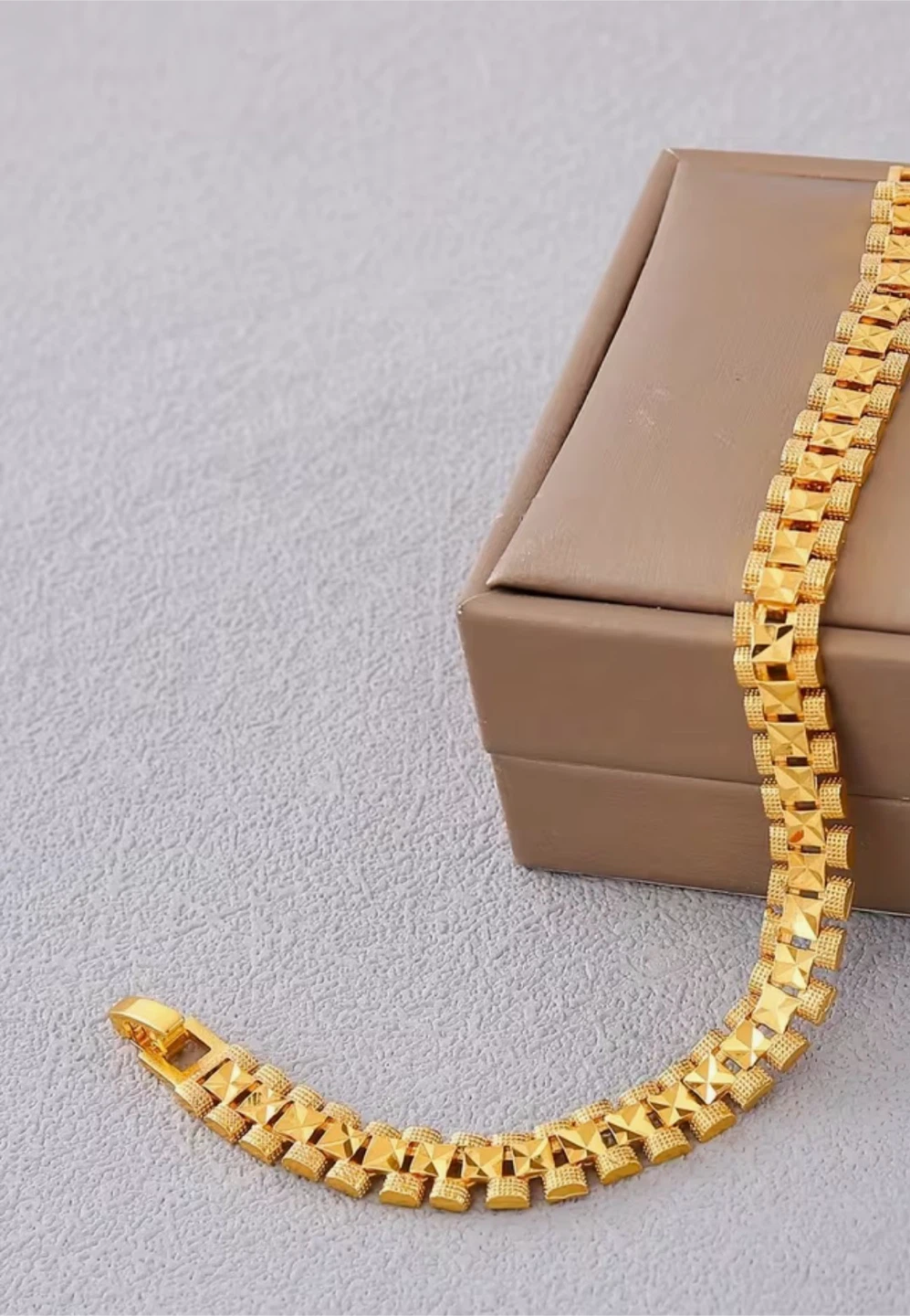 24K Plated Gold Tone Chain Link Bracelet - photo 2