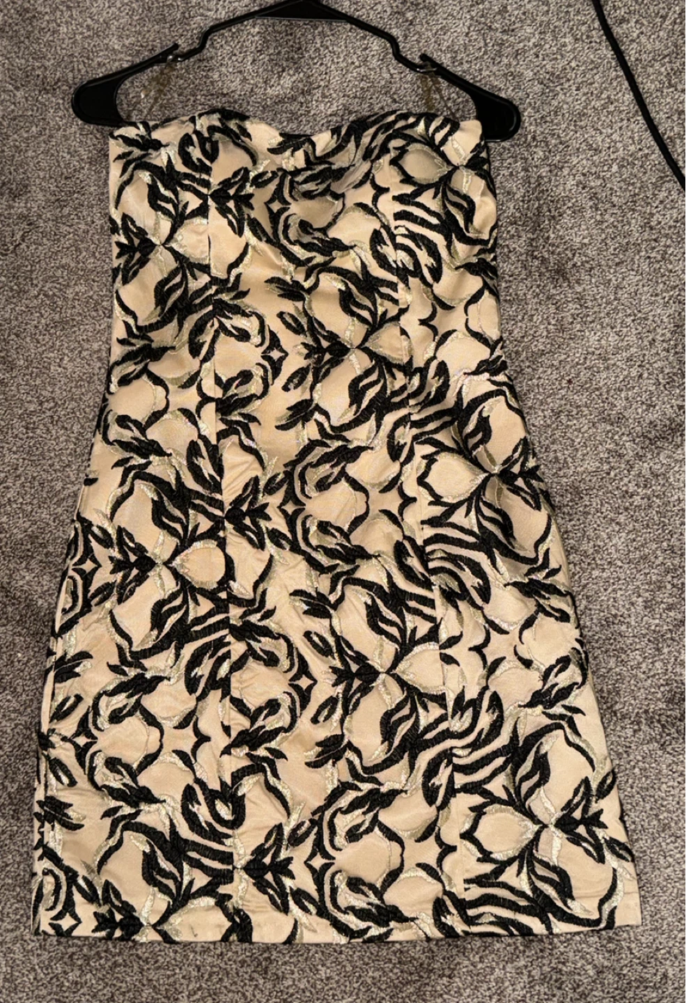 Strapless Embroidered Mini Dress Size 38 - photo 2