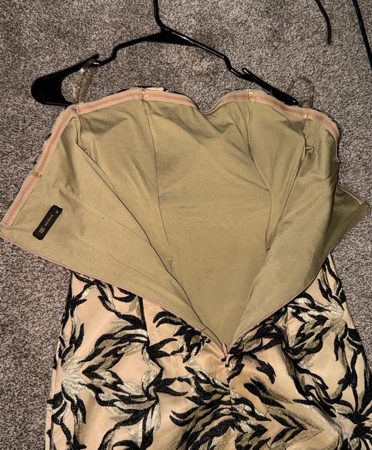 Strapless Embroidered Mini Dress Size 38 - photo 4