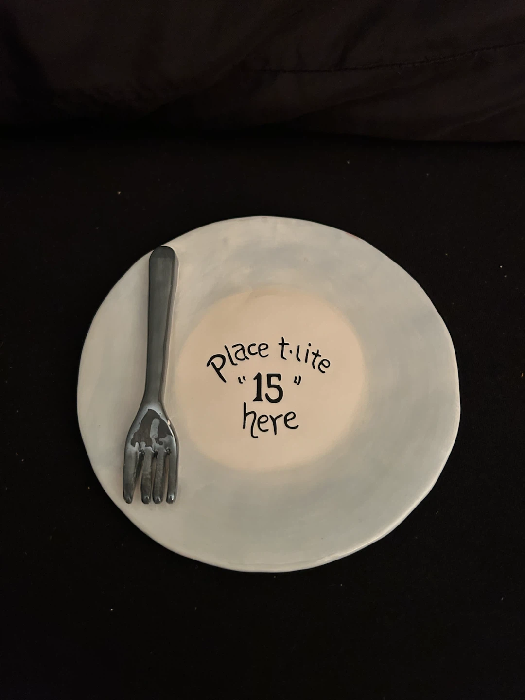 Collectible Blue Sky Clayworks "Place t-lite “15” here” plate - photo 2