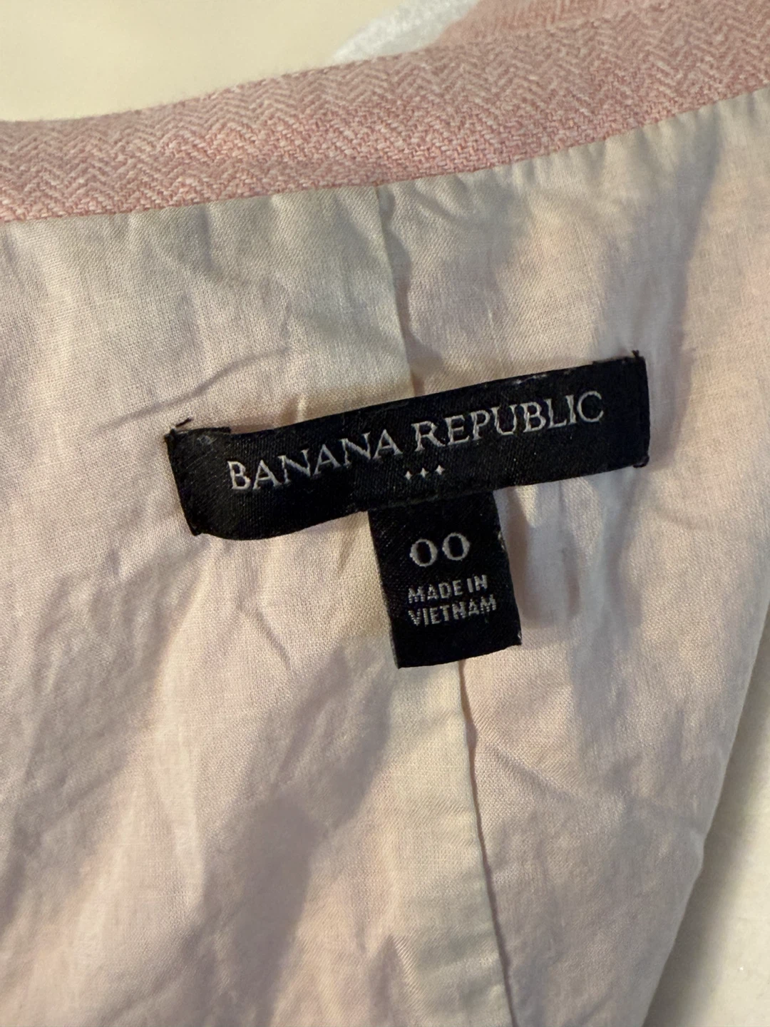 Banana Republic Pink Linen Blend Vest and Shorts Set - Size 00 - photo 3