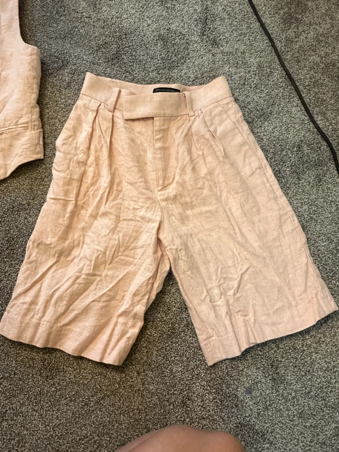 Banana Republic Pink Linen Blend Vest and Shorts Set - Size 00 - photo 5