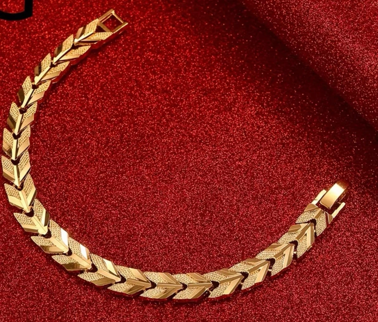 24K Plated Men's Gold Tone Bracelet - photo 2