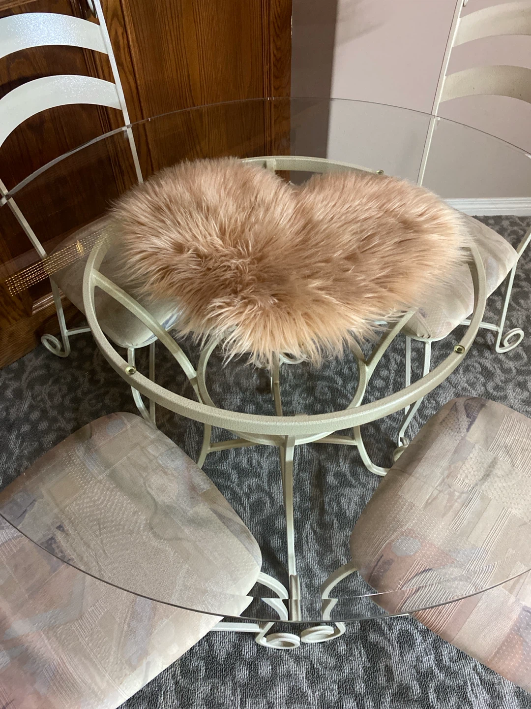 Glass Top Bistro Set with 4 Chairs - photo 2