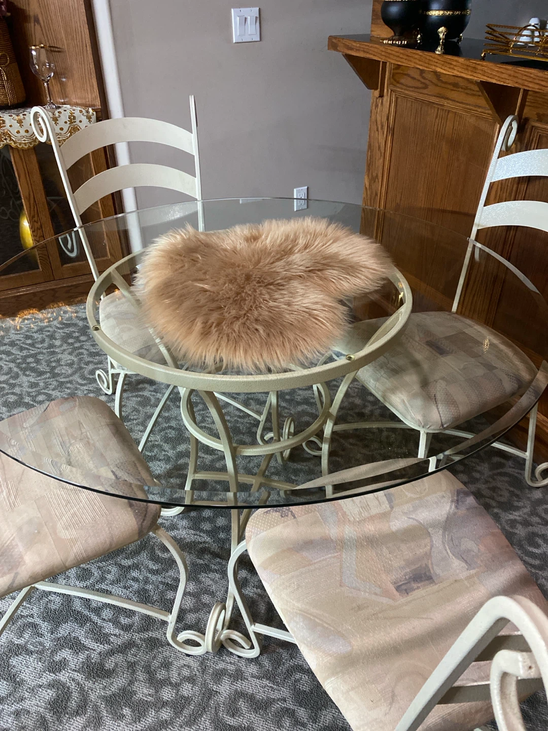 Glass Top Bistro Set with 4 Chairs - photo 4