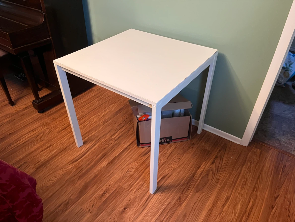 White Square Kitchen Table