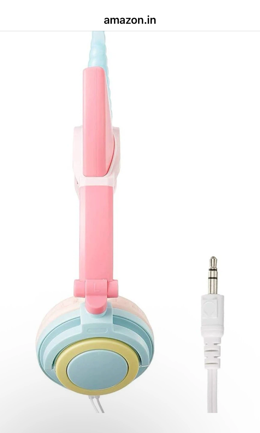 Unicorn Kid Headphones Pink Blue Yellow - photo 2
