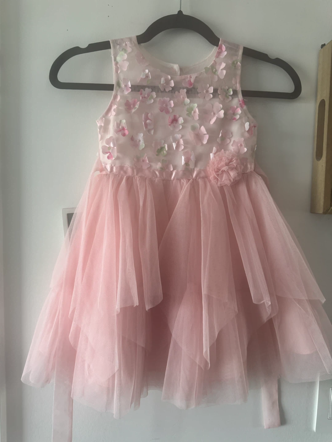 Jona Michelle Pink Floral Tulle Dress Size 4T